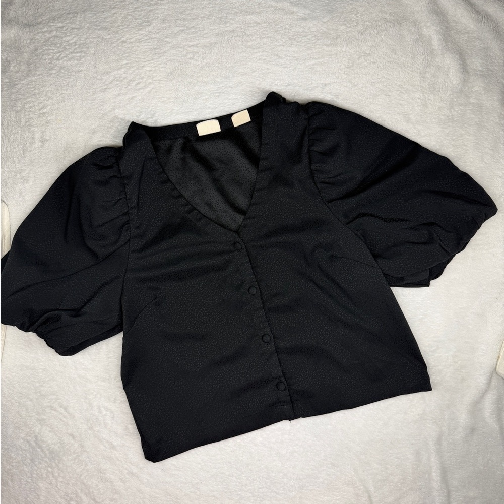 Levi's Black Puff Sleeve Blouse